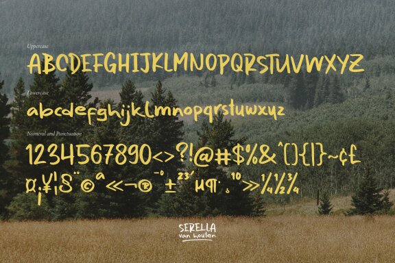 Serella van Houten | Hand Drawn Font