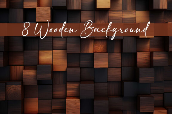 Square Brown Wooden Background