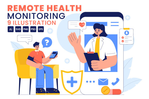 9 Remote Health Monitoring Illustration