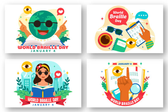 12 World Braille Day Illustration
