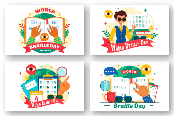 12 World Braille Day Illustration