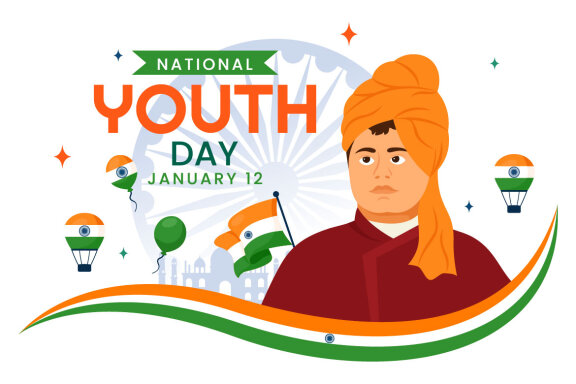 10 International Youth Day of India Illustration