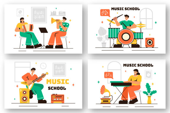 13 Music School Illustration