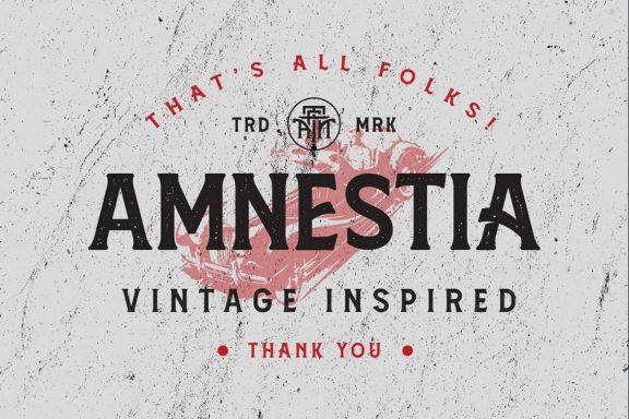 Amnestia Typeface with Extra