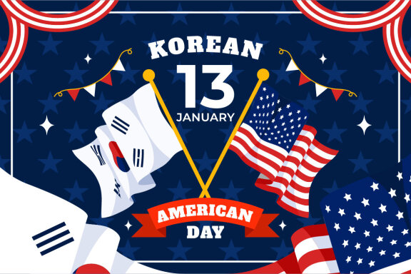 10 Korean American Day Illustration