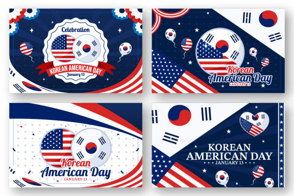 10 Korean American Day Illustration