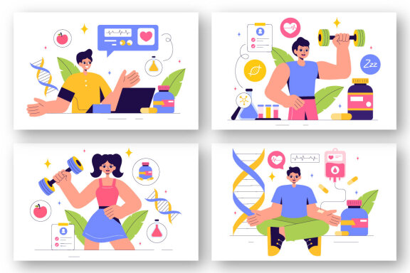 9 Biohacking Technology Illustration
