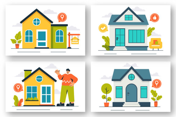 10 New Home Open House Illustration