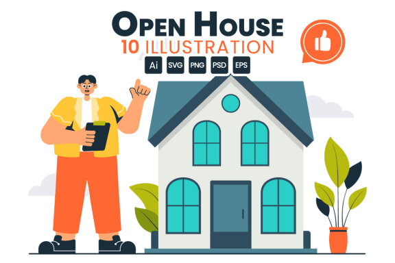 10 New Home Open House Illustration