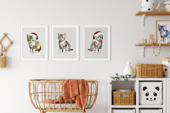 Christmas kittens PNG