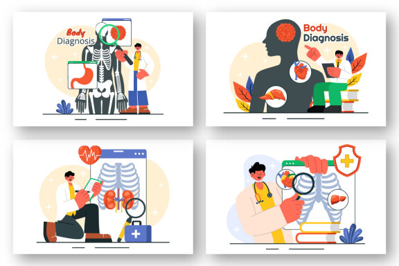 9 Body Diagnosis Illustration