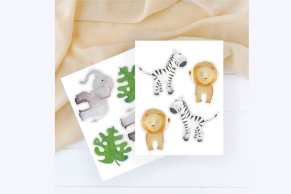PRINTABLE Jungle Animals Centerpieces