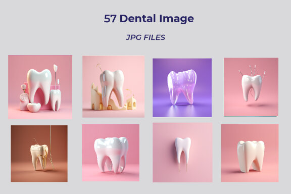 Dental accessories and teeth with Aİ image