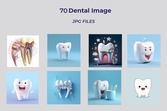 Cute tooth illustration with Aİ image