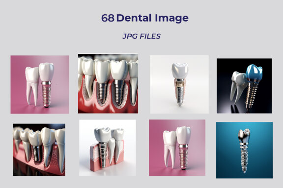 Dental implant and teeth with Aİ image