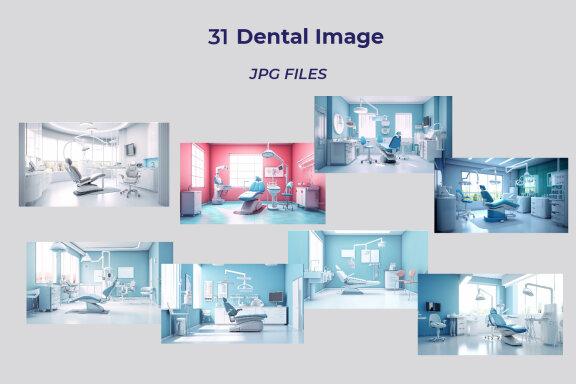 Dental office and dentist with AI image