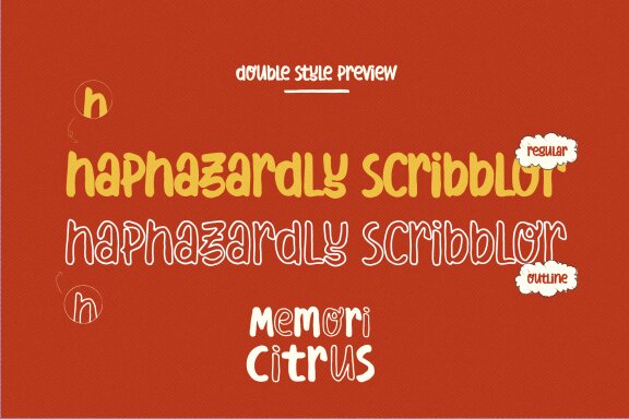 Memori Citrus | Hand Drawn Font