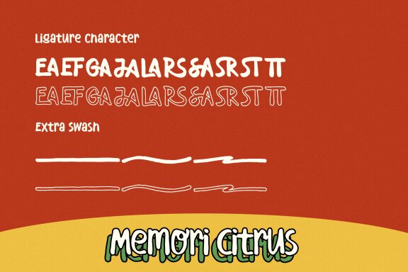 Memori Citrus | Hand Drawn Font