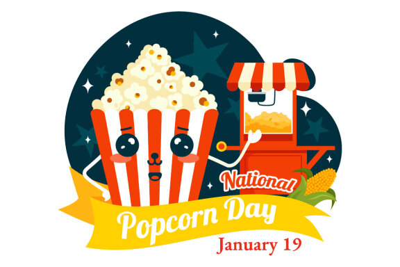 11 National Popcorn Day Illustration