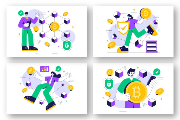 9 Blockchain Technology Illustration