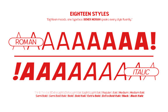 Bener Meriah - Sans Serif Display Family Font