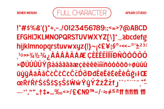 Bener Meriah - Sans Serif Display Family Font