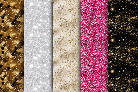 Sparkly Printable Digital Papers JPG