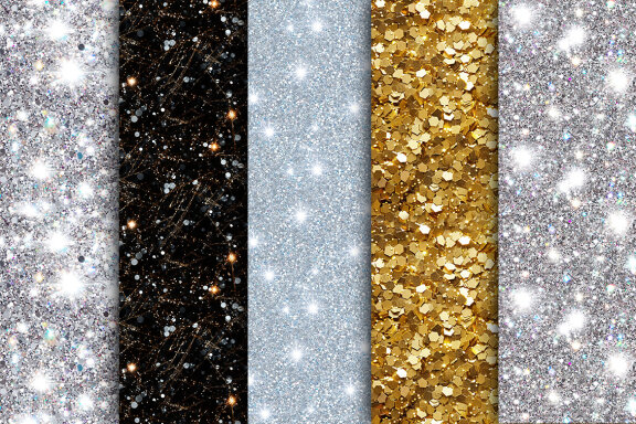 Sparkly Printable Digital Papers JPG