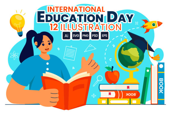 12 International Education Day Illustration