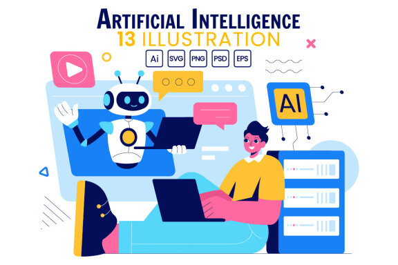 13 Artificial Intelligence Digital Brain Illustration