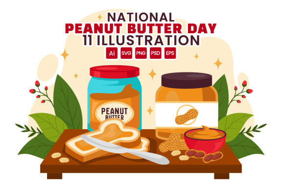 11 National Peanut Butter Day Illustration