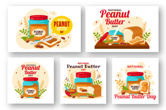 11 National Peanut Butter Day Illustration