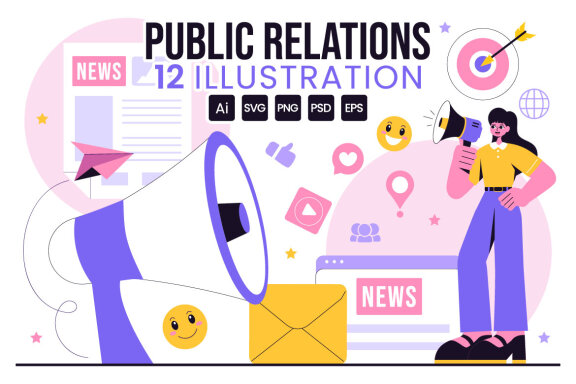 12 Public Relations Illustration