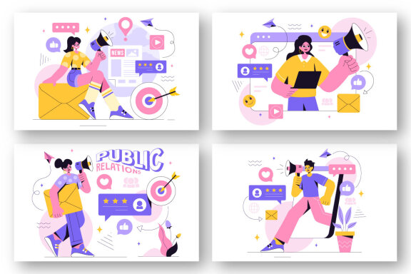 12 Public Relations Illustration