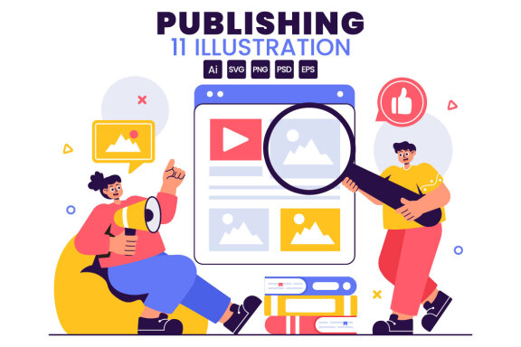11 Digital Media Publishing Illustration