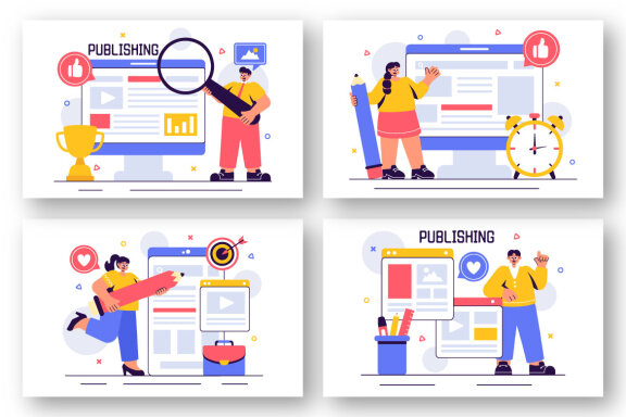 11 Digital Media Publishing Illustration