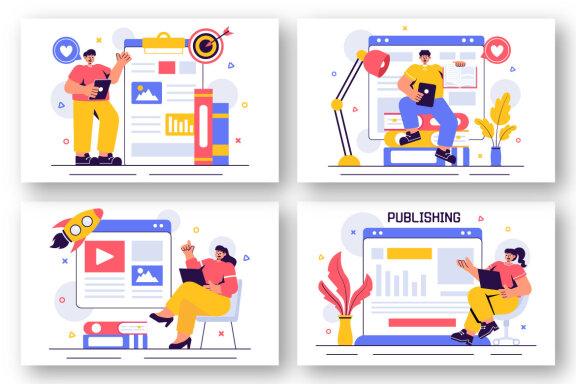 11 Digital Media Publishing Illustration