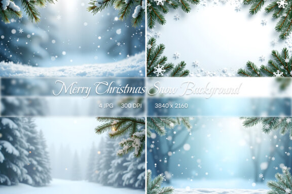 Merry Christmas Snow Background