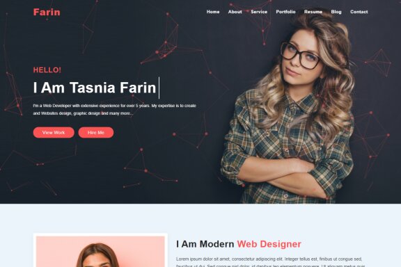 Farin Personal Portfolio HTML5 Template