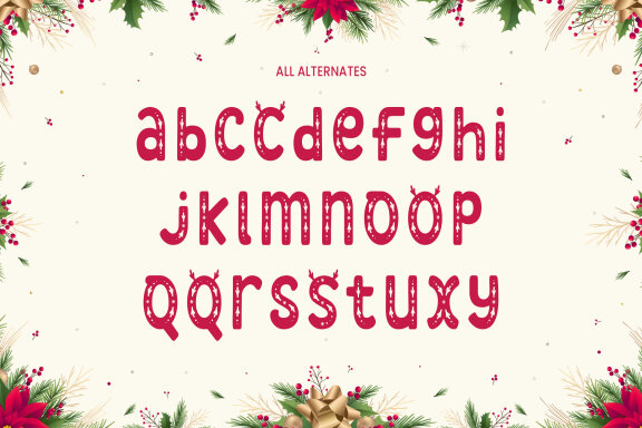 DT Forest Crystal Font  - Christmas font