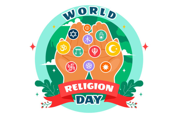 11 World Religion Day Illustration