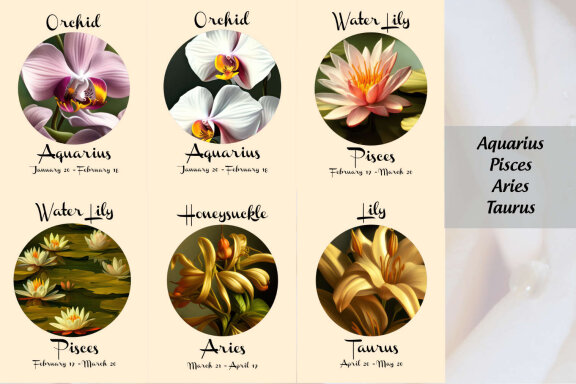 Stylized Zodiac Flowers