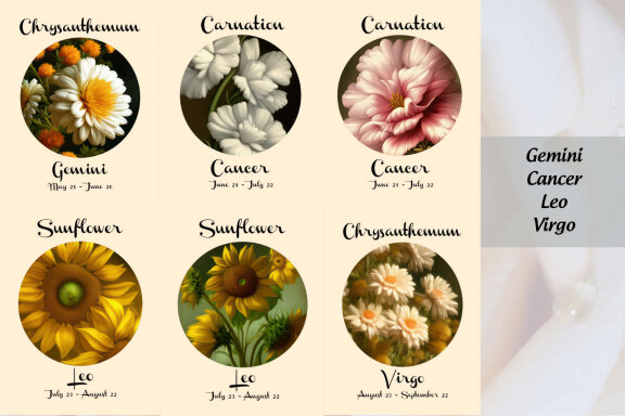 Stylized Zodiac Flowers
