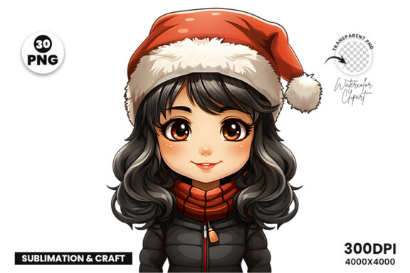 Christmas Girl FREE Clipart PNG Bundle