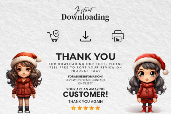 Christmas Girl FREE Clipart PNG Bundle