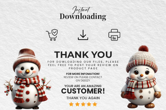 Christmas Snowman FREE Clipart PNG Bundle