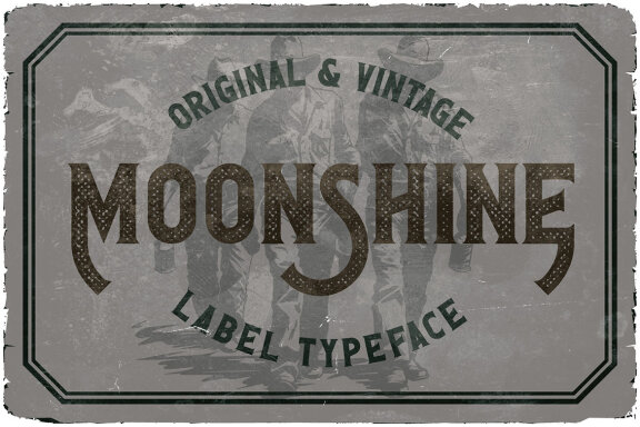 Moonshine Vintage Label Font