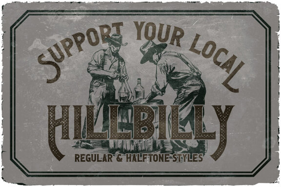 Moonshine Vintage Label Font