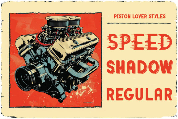 Piston Lover Retro Racing Font