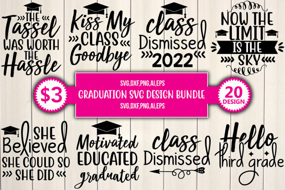 Graduation SVG Design Bundle